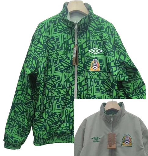 1994 Mexico Green & Grey Retro Double Sided Windbreaker
