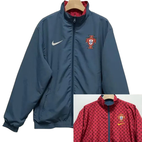 24-25 Portugal Blue & Red Double Sided Windbreaker