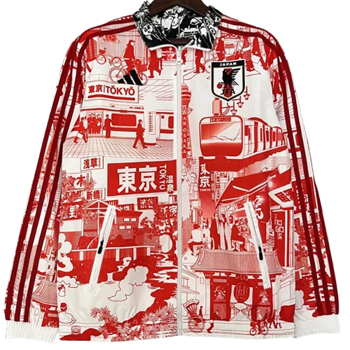 2024 Japan Red & Black Double Sided Windbreaker
