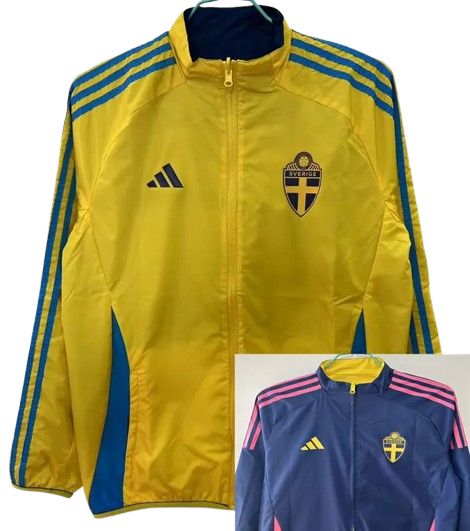 25-26 Sweden Yellow & Royal Blue Double Sided Windbreaker