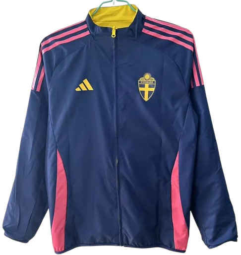 25-26 Sweden Yellow & Royal Blue Double Sided Windbreaker