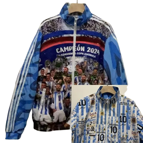 24-25 Argentina Blue "Campeones del Mundo" Double Sided Windbreaker