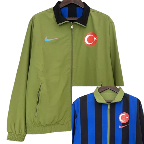 24-25 Turkey Green & Blue Double Sided Windbreaker