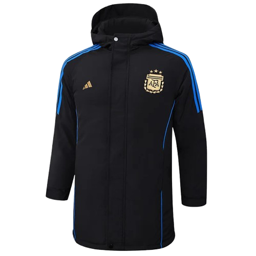24-25 Argentina Black Windbreaker Fabric Cotton Coat