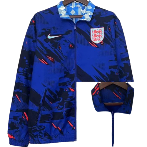 24-25 England Royal Blue & Blue Double Sided Windbreaker
