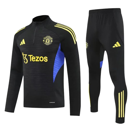 25-26 Man Utd Black Half Pull Tracksuit