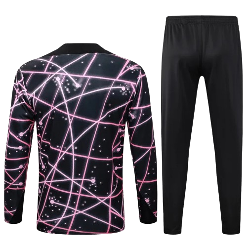25-26 PSG Black Purple Half Pull Tracksuit