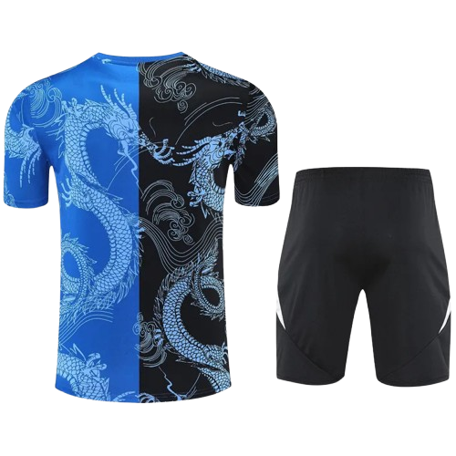 25-26 Real Madrid Black Blue Training Short Suit
