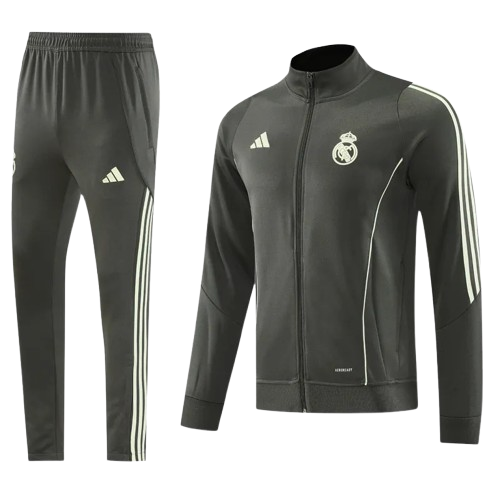 25-26 Real Madrid Gray Jacket Tracksuit