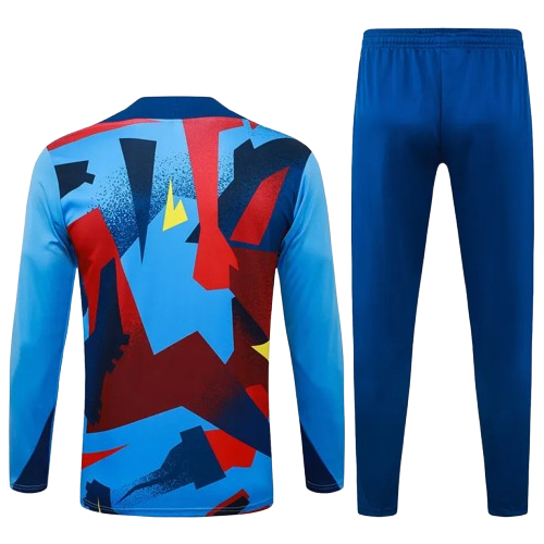 25-26 Barcelona Light Blue Half Pull Tracksuit