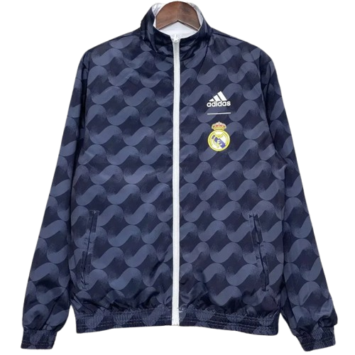 2024 Real Madrid White & Black Double Sided Windbreaker