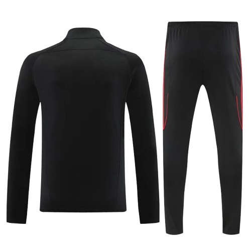 25-26 Liverpool Black Half Pull Tracksuit