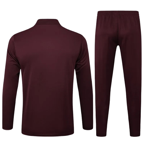 25-26 Bayern Deep Red Half Pull Tracksuit