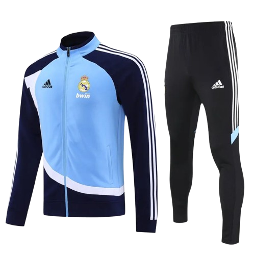 25-26 Real Madrid Blue Black Jacket Tracksuit