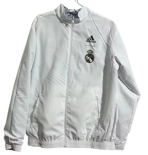 23-24 Real Madrid White & Grey Double Sided Windbreaker