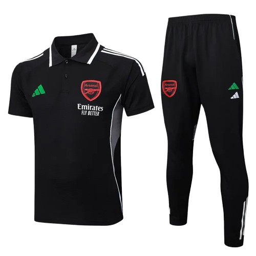 25-26 Arsenal Black Polo Tracksuit