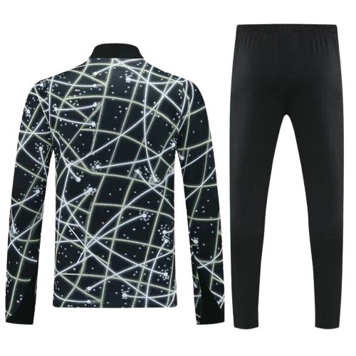 25-26 Chelsea Black Half Pull Tracksuit