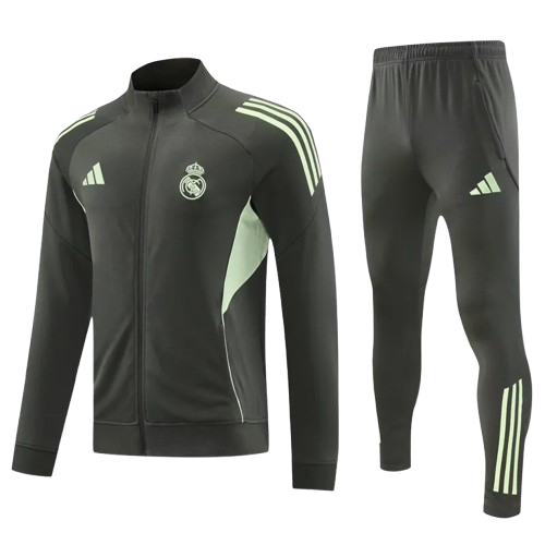25-26 Real Madrid Army Green Jacket Tracksuit