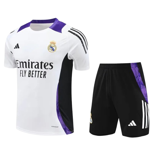 24-25 Real Madrid White Training Short Suit
