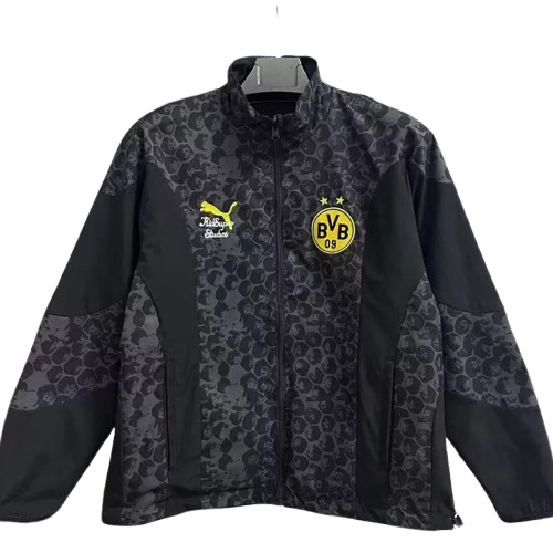 25-26 Dortmund Grey & Black Double Sided Windbreaker