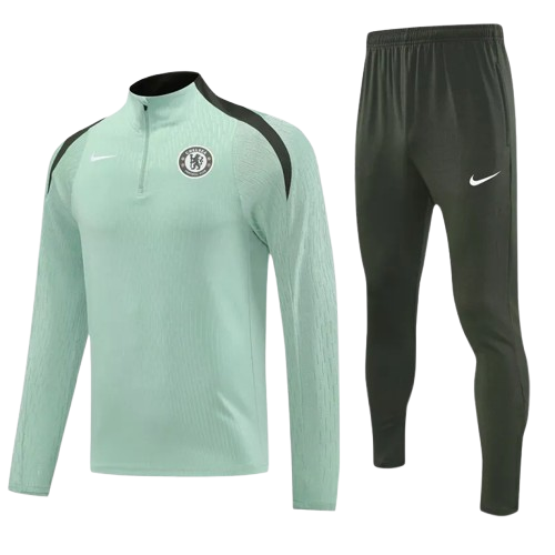 25-26 Chelsea Light Green Half Pull Tracksuit