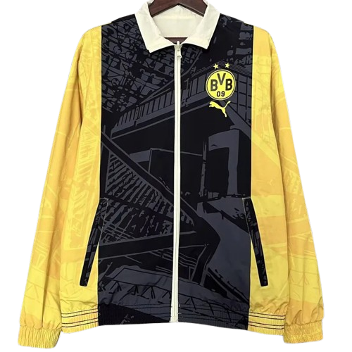2024 Dortmund Black & Khaki Double Sided Windbreaker