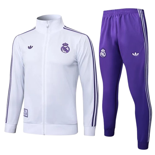 25-26 Real Madrid White Jacket Tracksuit
