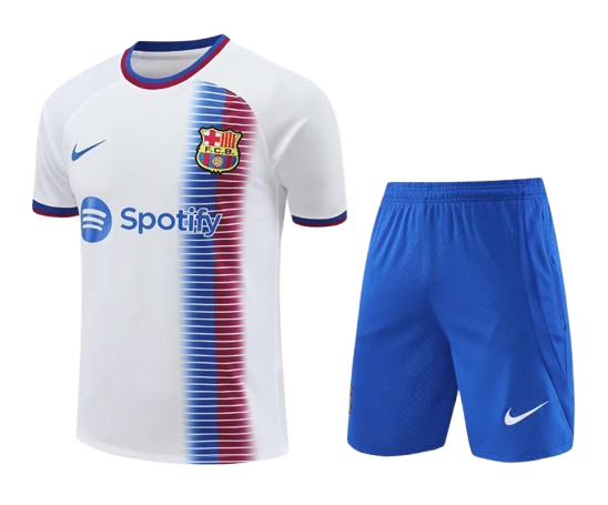 24-25 Barcelona White Training Short Suit