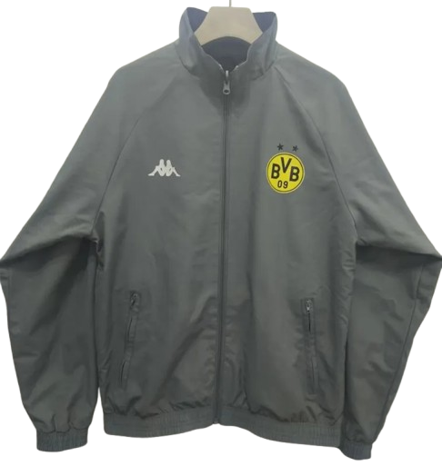 1996-1997 Dortmund Black & Grey Retro Double Sided Windbreaker