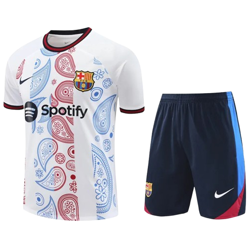 24-25 Barcelona White Training Short Suit
