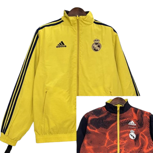24-25 Real Madrid Yellow & Red Double Sided Windbreaker