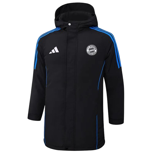 24-25 Bayern Black Cotton Coat