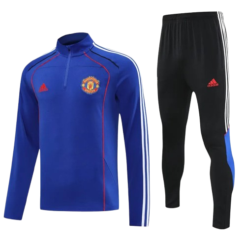 25-26 Man Utd Fancy Blue Half Pull Tracksuit
