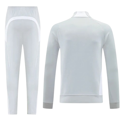 25-26 Real Madrid Light Gray Jacket Tracksuit