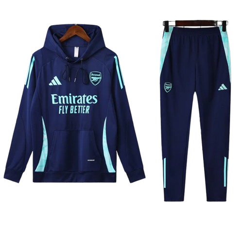 24-25 Arsenal Royal Blue Hoodie Tracksuit
