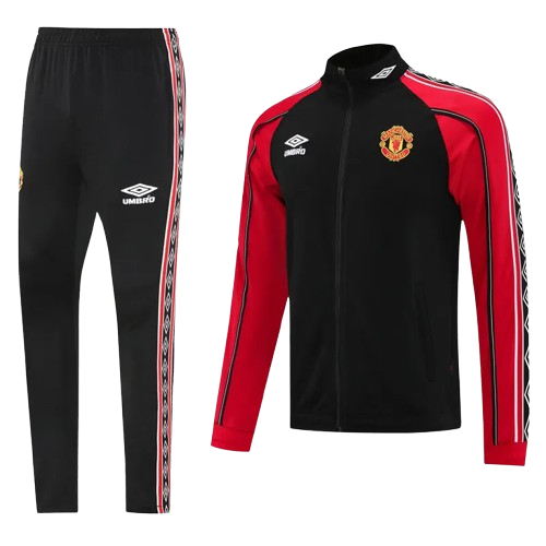25-26 Man Utd Black Jacket Tracksuit