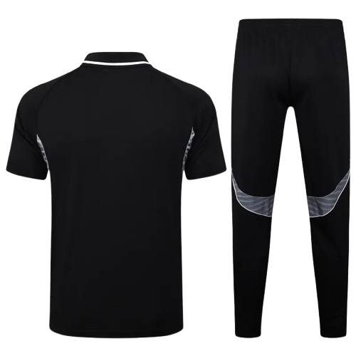 25-26 Real Madrid Black Polo Tracksuit