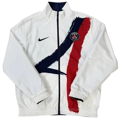 25-26 PSG White & Royal Blue Double Sided Windbreaker