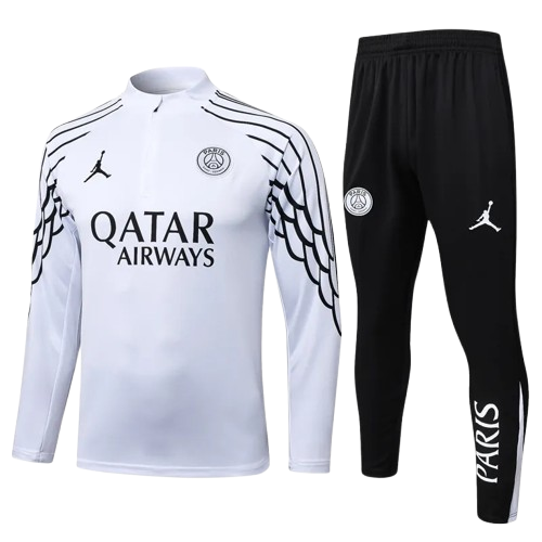 25-26 PSG White Half Pull Tracksuit