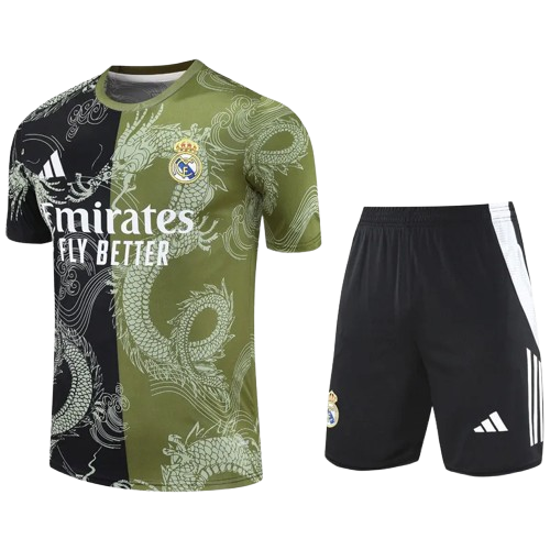 25-26 Real Madrid Black Brown Training Short Suit