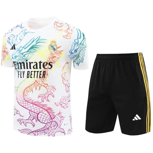 24-25 Real Madrid White Training Short Suit