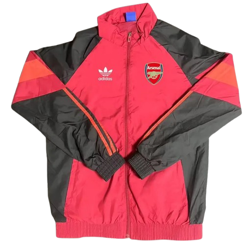 25-26 Arsenal Red Black Windbreaker