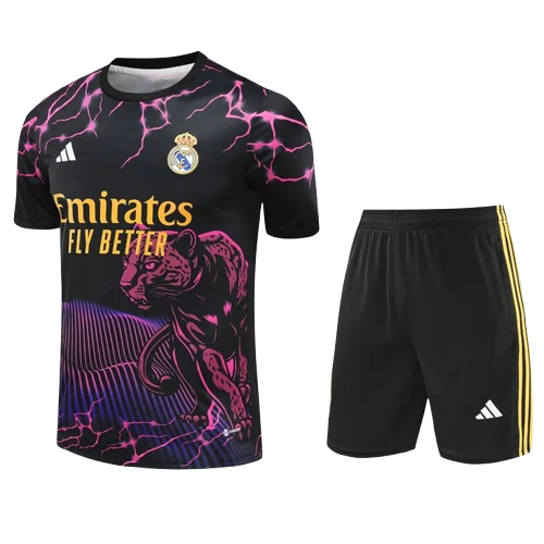 24-25 Real Madrid Black Purple Training Short Suit