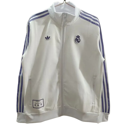 25-26 Real Madrid White Windbreaker