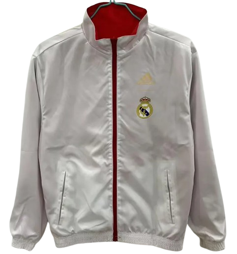 25-26 Real Madrid Red & White Double Sided Windbreaker
