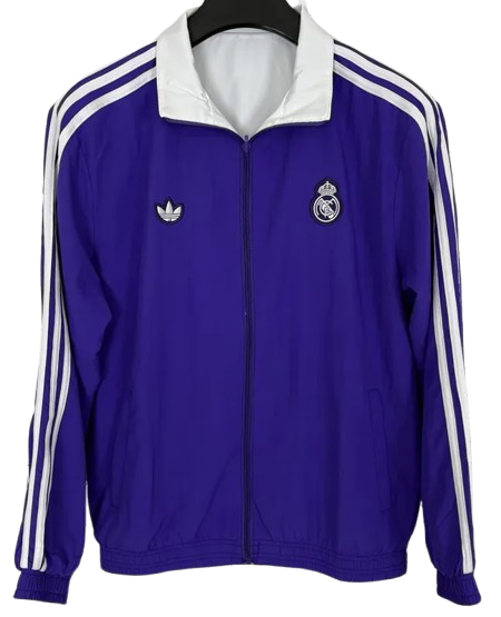 25-26 Real Madrid Purple & White Double Sided Windbreaker