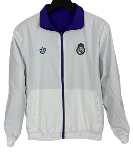 25-26 Real Madrid Purple & White Double Sided Windbreaker