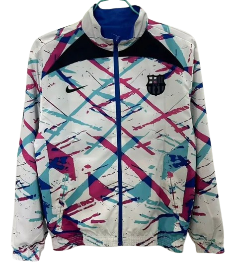 25-26 Barcelona Blue & White Double Sided Windbreaker