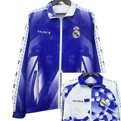 24-25 Real Madrid Blue & White Double Sided Windbreaker