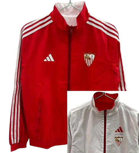 25-26 Sevilla Red & White Double Sided Windbreaker